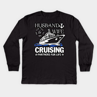 Husband And Wife Cruising Partners For Life Kids Long Sleeve T-Shirt